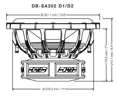 APOCALYPSE DB-SA302 | 12" 2,000 WATT RMS CAR SUBWOOFER