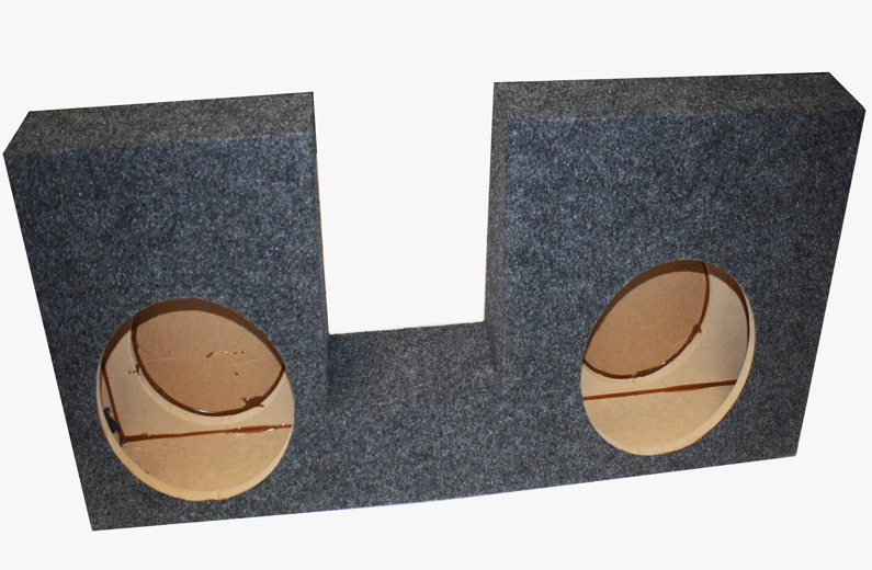 Atrend A394-10CP Dual 10" Sealed Carpeted Subwoofer Enclosure - Fits 2008 - 2016 Ford F250/350/450 Crew Cab