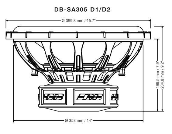 APOCALYPSE DB-SA305 | 15" 2,000 WATT RMS CAR SUBWOOFER