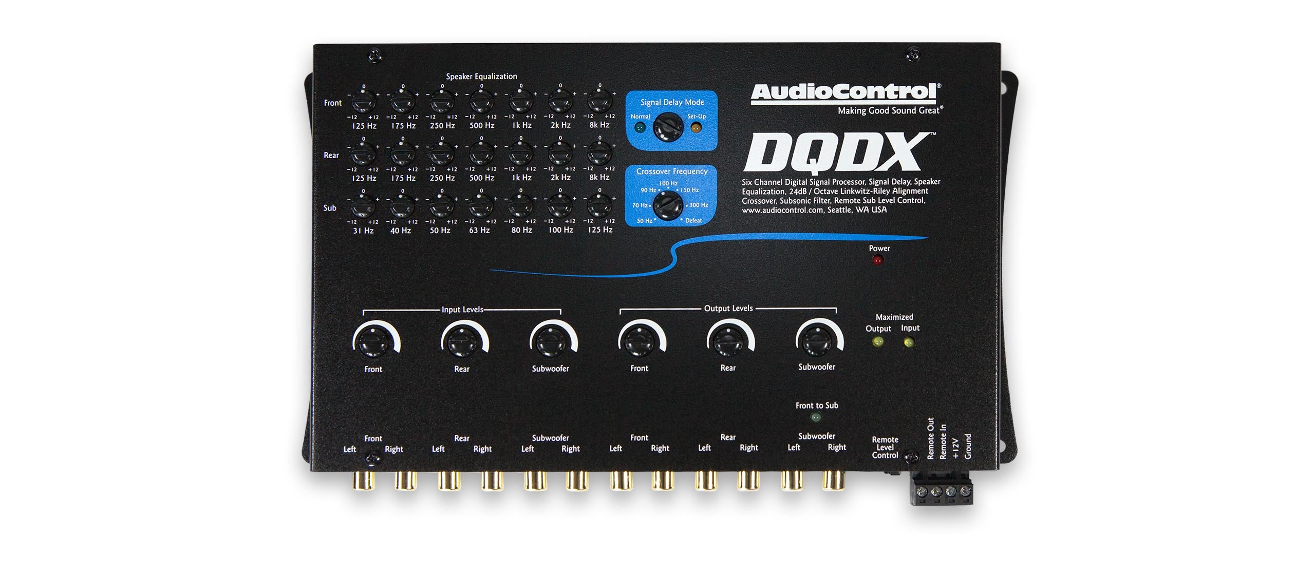DQDX DSP | DIGITAL SOUND PROCESSOR WITH EQ, CROSSOVER, AND SIGNAL DELAY