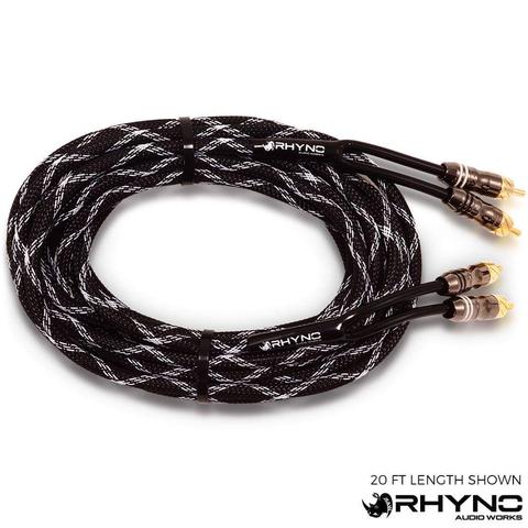 RAW 8000 | RHYNO AUDIO WORKS BRAIDED CAR RCA CABLES