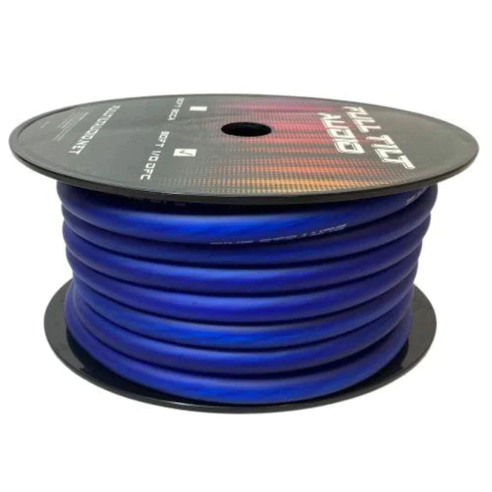 FULL TILT AUDIO 1/0 CCA | 50FT SPOOL COPPER CLAD ALUMINUM POWER / GROUND CABLE