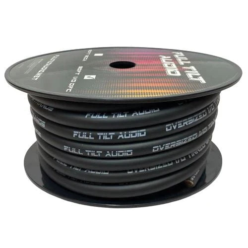 FULL TILT AUDIO 1/0 CCA | 50FT SPOOL COPPER CLAD ALUMINUM POWER / GROUND CABLE