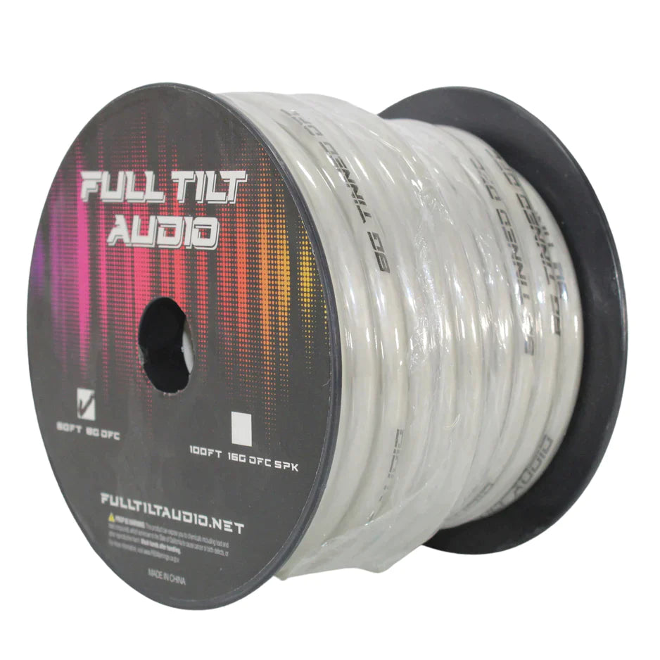 FULL TILT AUDIO 8 GAUGE OFC | 50FT SPOOL 8GA COPPER TINNED POWER / GROUND CABLE