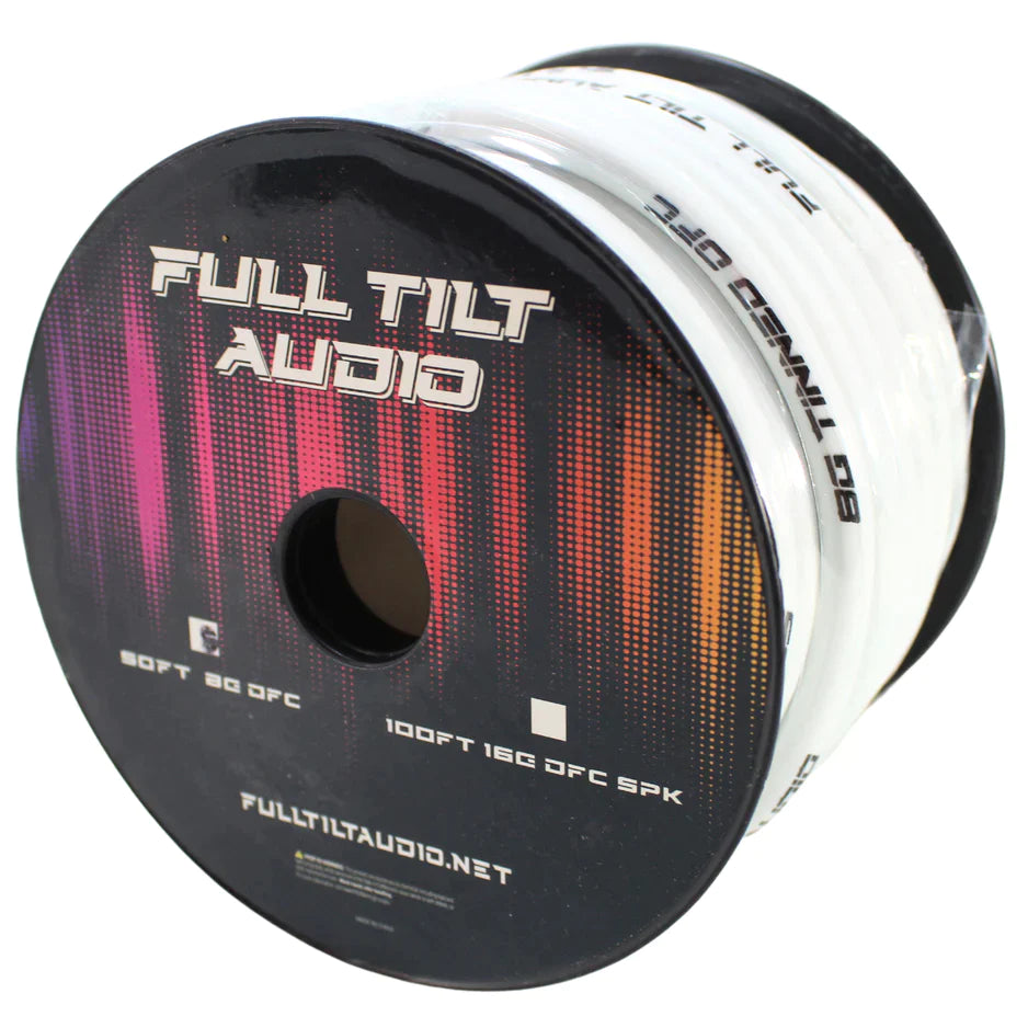 FULL TILT AUDIO 8 GAUGE OFC | 50FT SPOOL 8GA COPPER TINNED POWER / GROUND CABLE