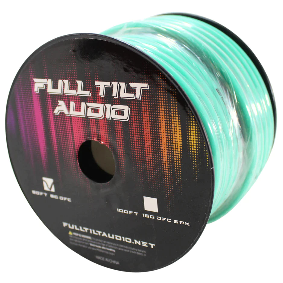 FULL TILT AUDIO 8 GAUGE OFC | 50FT SPOOL 8GA COPPER TINNED POWER / GROUND CABLE