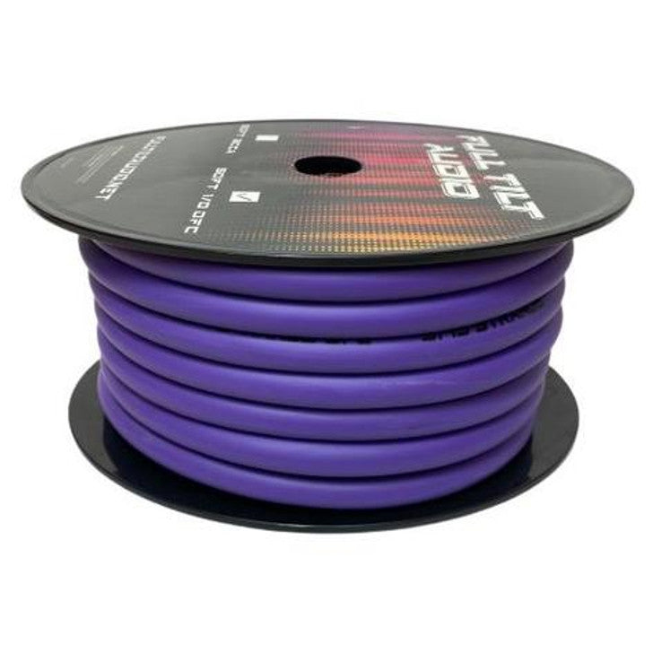 FULL TILT AUDIO 1/0 CCA | 50FT SPOOL COPPER CLAD ALUMINUM POWER / GROUND CABLE