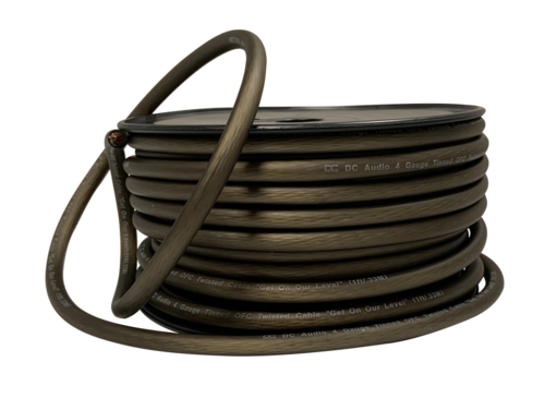 DC AUDIO 4 AWG OFC | 100FT SPOOL COPPER TINNED POWER / GROUND CABLE