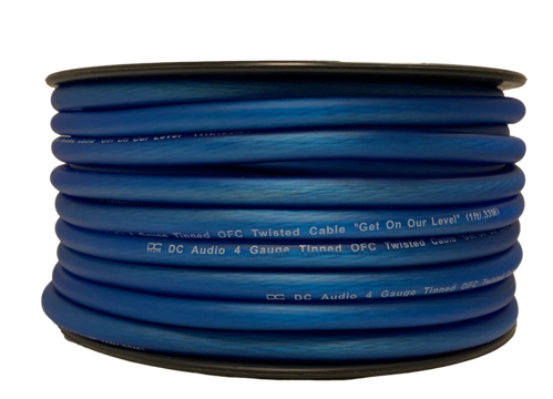 DC AUDIO 4 AWG OFC | 100FT SPOOL COPPER TINNED POWER / GROUND CABLE