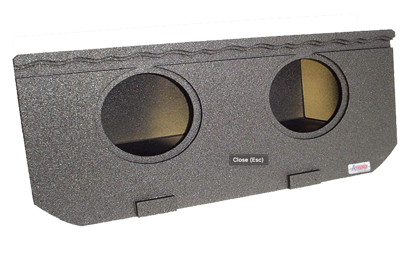 Atrend A193-12 Dual 12" Sealed Spraylinered Subwoofer Enclosure - Fits 2001 - 2013 Chevrolet / GMC Avalanche/Escalade