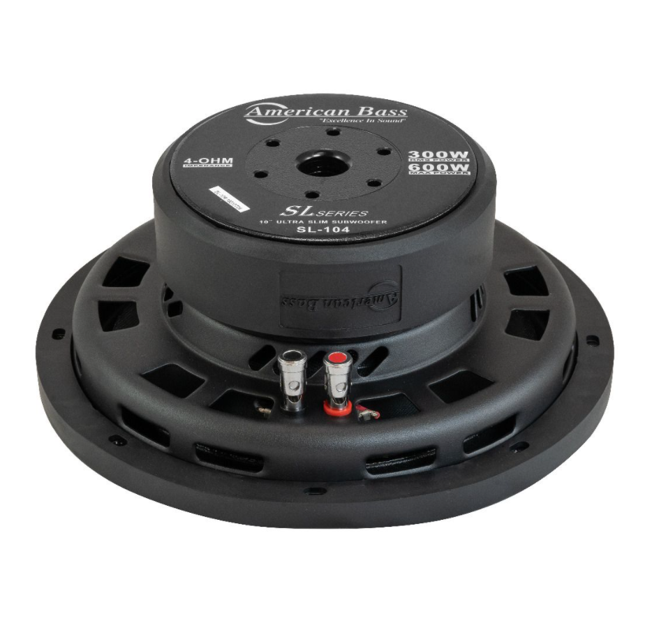 SL-104 | 10" 300 WATT RMS SHALLOW MOUNT CAR SUBWOOFER