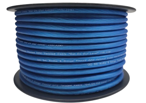 DC AUDIO 8 AWG OFC | 150FT SPOOL COPPER TINNED POWER / GROUND CABLE