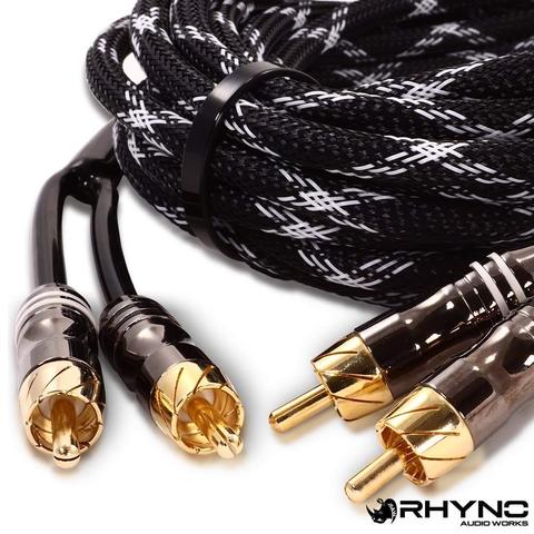 RAW 8000 | RHYNO AUDIO WORKS BRAIDED CAR RCA CABLES