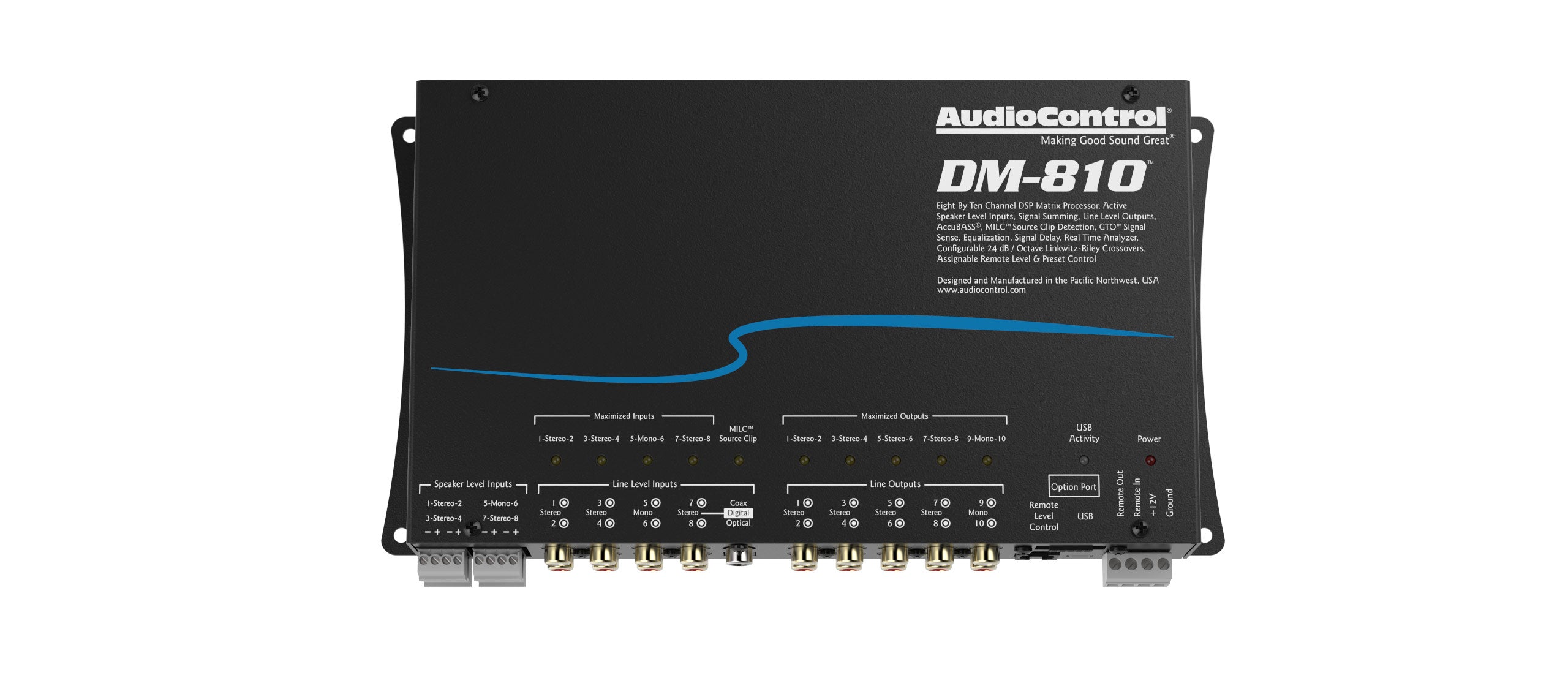 DM-810 DSP |  8 INPUT TO 10 OUTPUT DIGITAL SOUND PROCESSOR